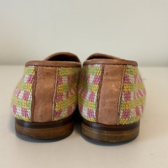 By Paige: The original needlepoint slipper for ladies pink flamingo size… - Picture 6 of 10